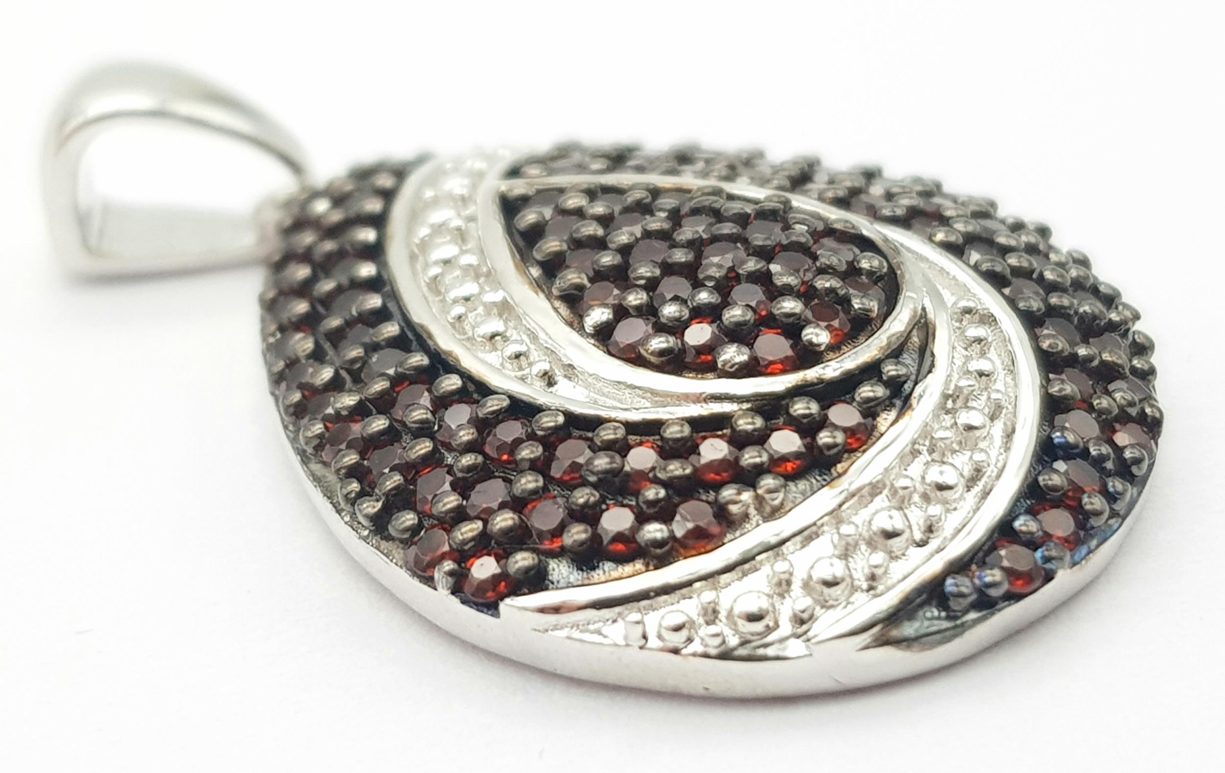 An Unworn, Fully Certified Limited Edition (1 of 50), Sterling Silver and Anthill Garnet Pendant. - Image 2 of 7