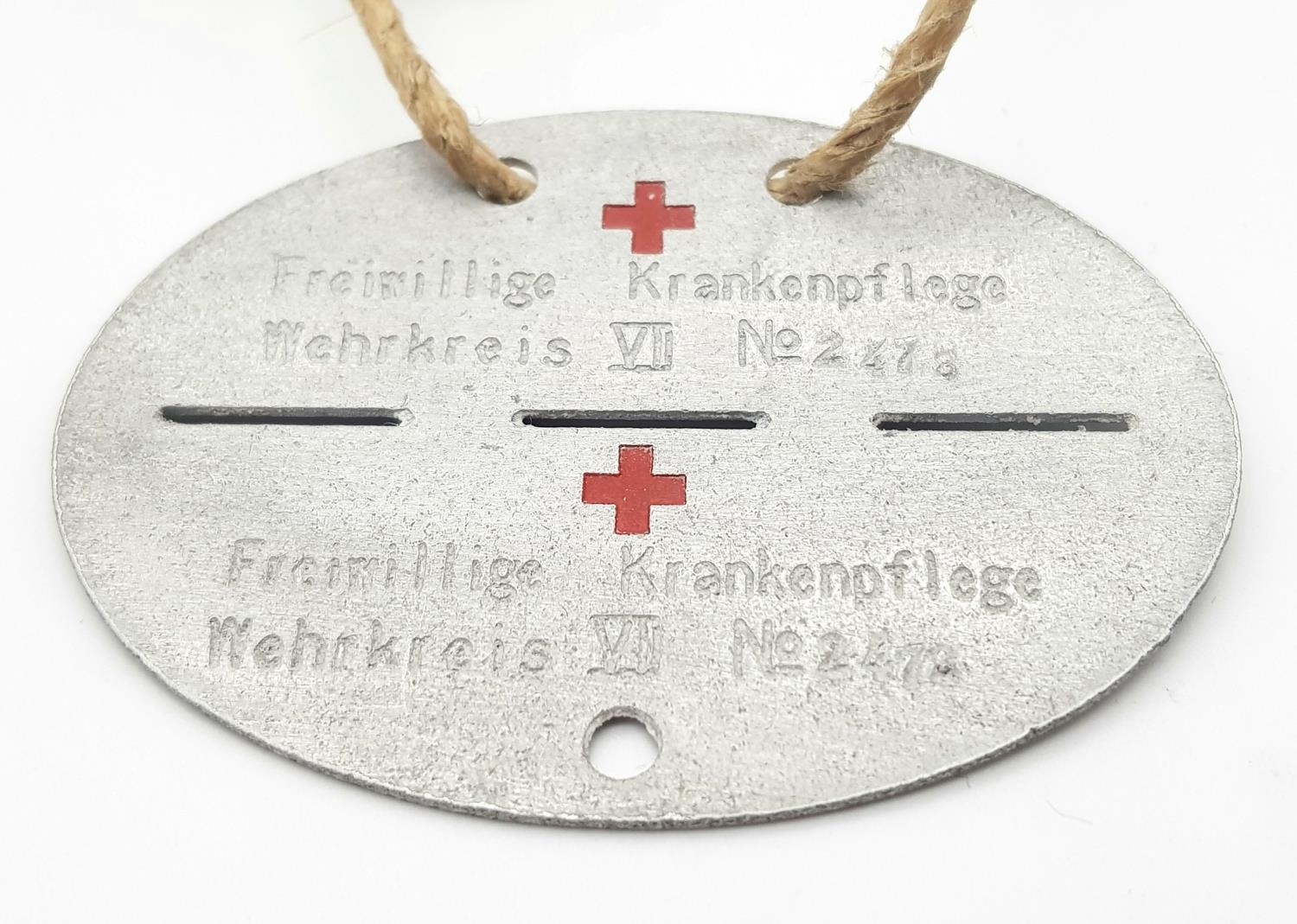 3rd Reich DRK (German Red Cross) Nurses Dog Tag. - Image 2 of 3