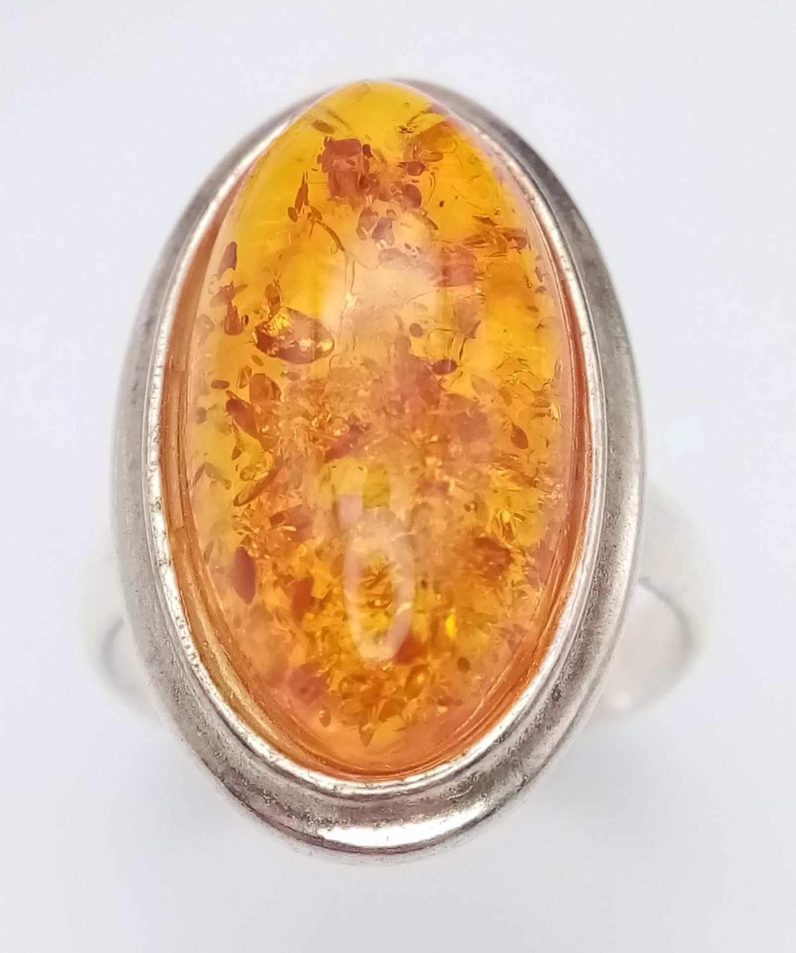 Two Amber Rings and One Pendant. R and T. 4cm pendant. - Image 2 of 5