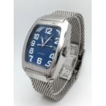 An Officina Del Tempo Automatic Gents Watch. Stainless steel bracelet and case - 38mm. Blue dial