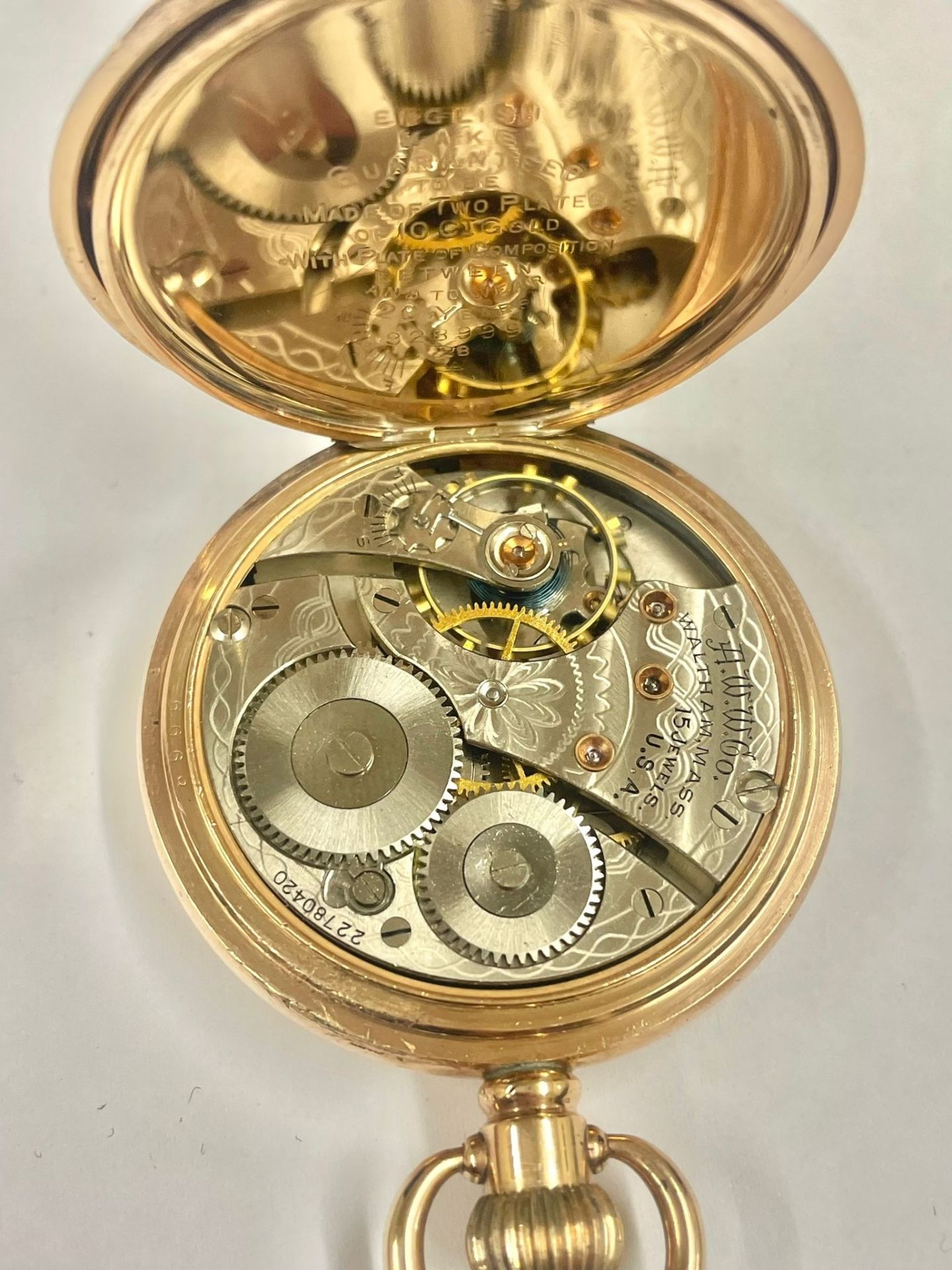 A Waltham full hunter pocket watch. In working order. - Image 3 of 3