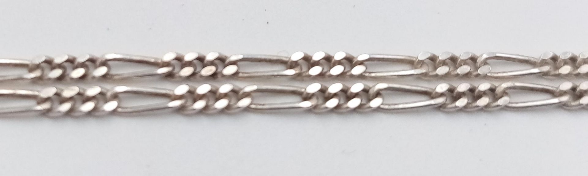 A Vintage Alpaca Turquoise Set Sterling Silver Necklace. 40cm Length. Pendant Measures 5cm Length. - Image 5 of 6