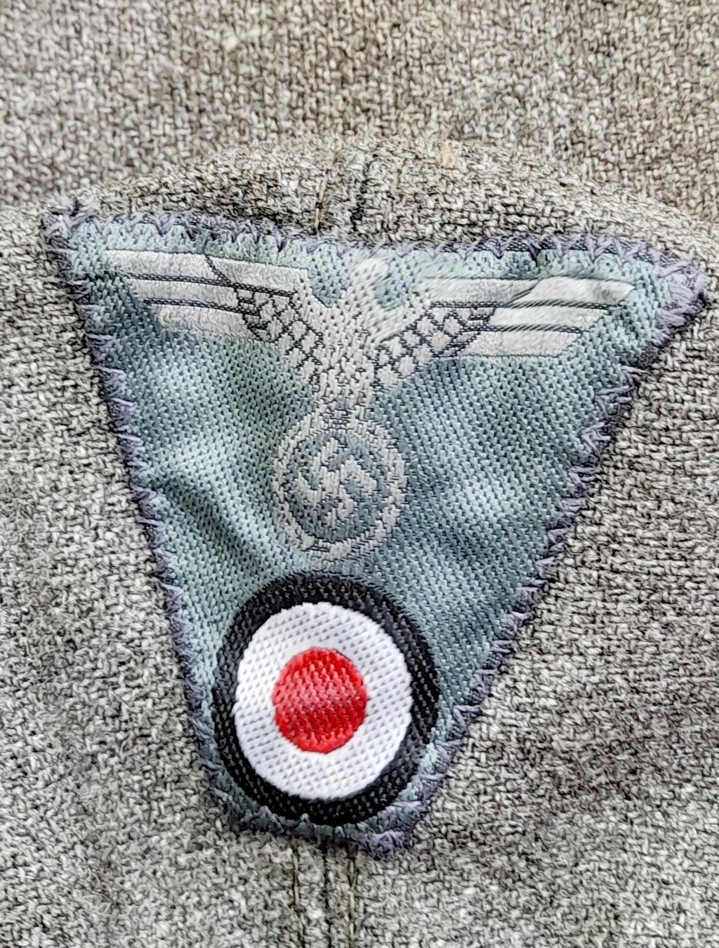 WW2 German M43 Cap with a “Jägers” Qualification Badge. The Jägers were an elite unit of Mountain - Image 6 of 6