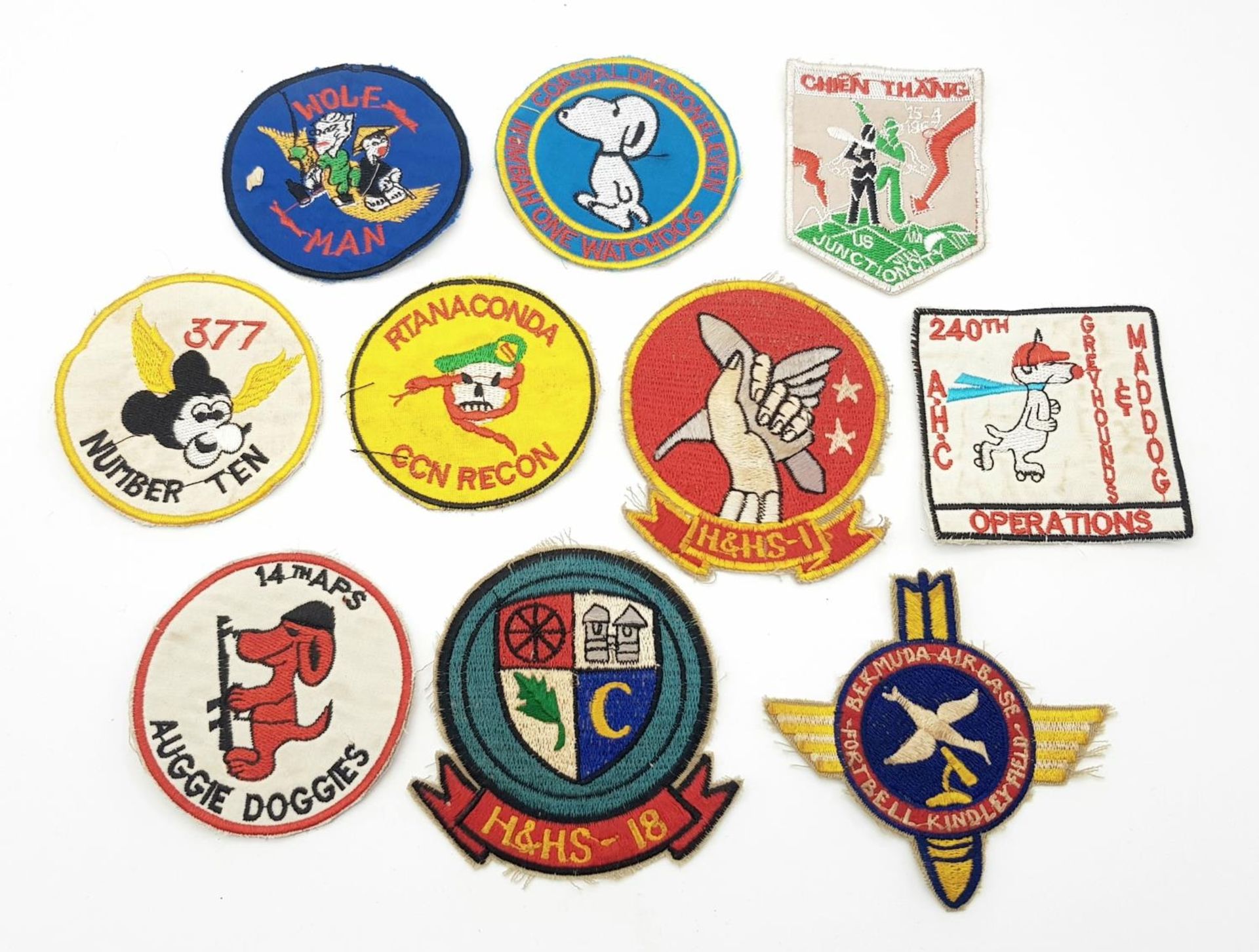 10 x Vietnam War Era In Country Made Patches.