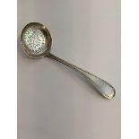 Antique VICTORIAN SILVER SIFTING LADLE. Having a beautiful cut out design to bowl and feather