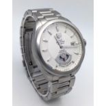 A Tag Heuer Grand Carrera Automatic Gents Watch. Stainless steel bracelet and case - 41mm. White