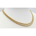 A Lovely Vintage 9K Gold Prince of Wales Link Chain. 60cm. 7g.