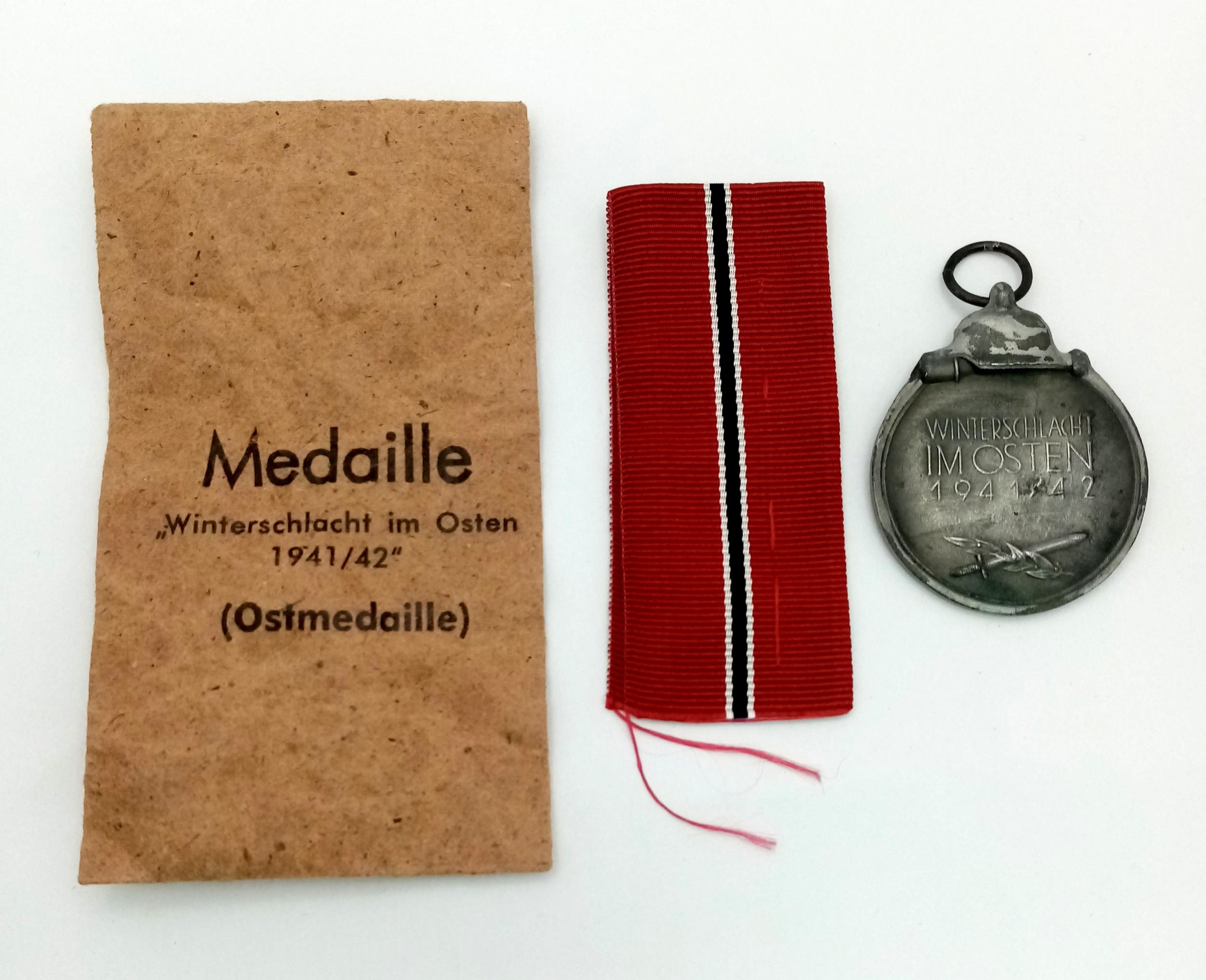 Un-Issued German Eastern Front Medal in Original Packet. Maker Wilhelm Deumer, Lüdenscheid. - Image 2 of 4