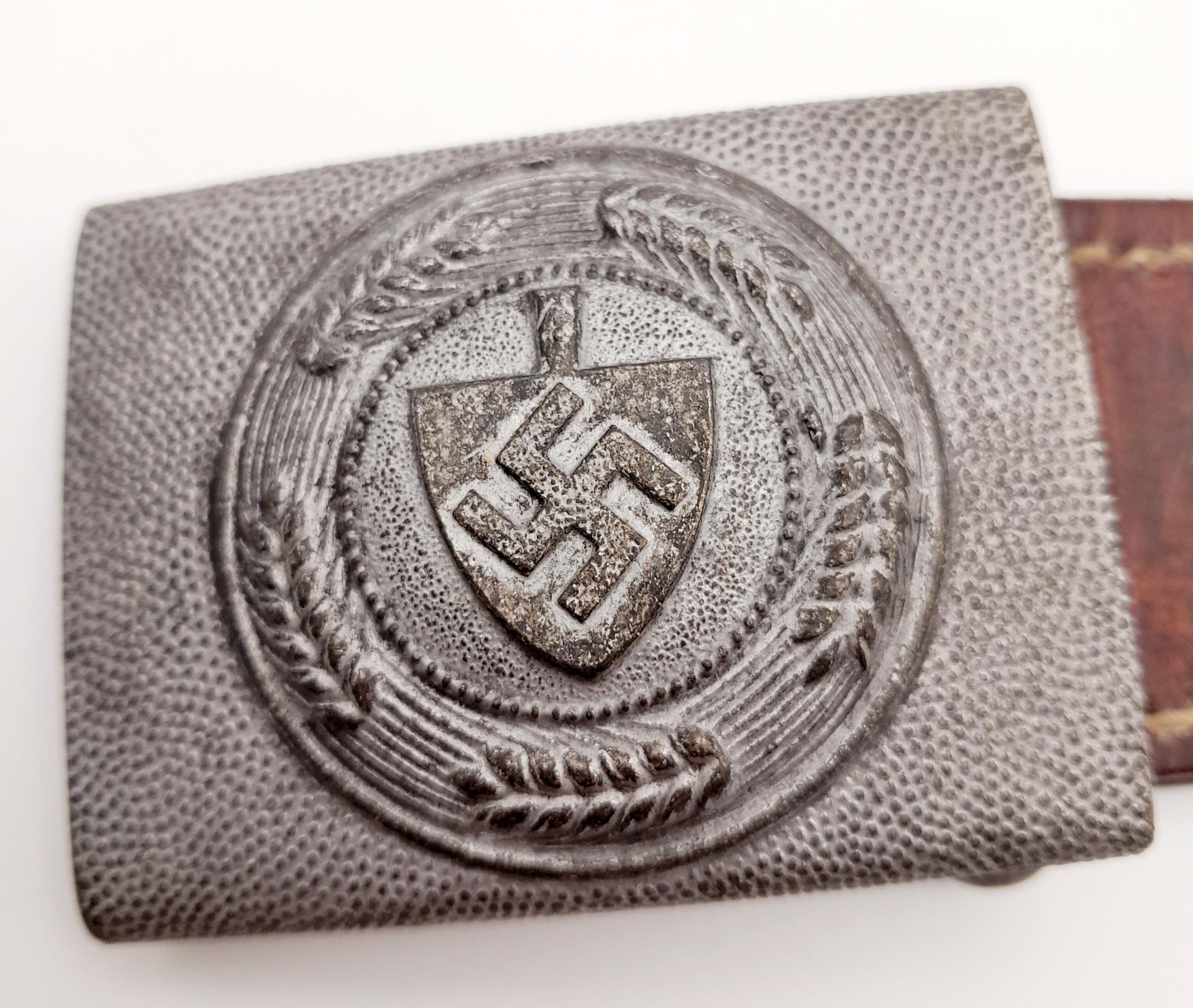 WW2 German RAD (Reichsarbeitdsdienst) – Labour Corps Enlisted Mans-Nco’s Aluminium Buckle and - Bild 2 aus 3