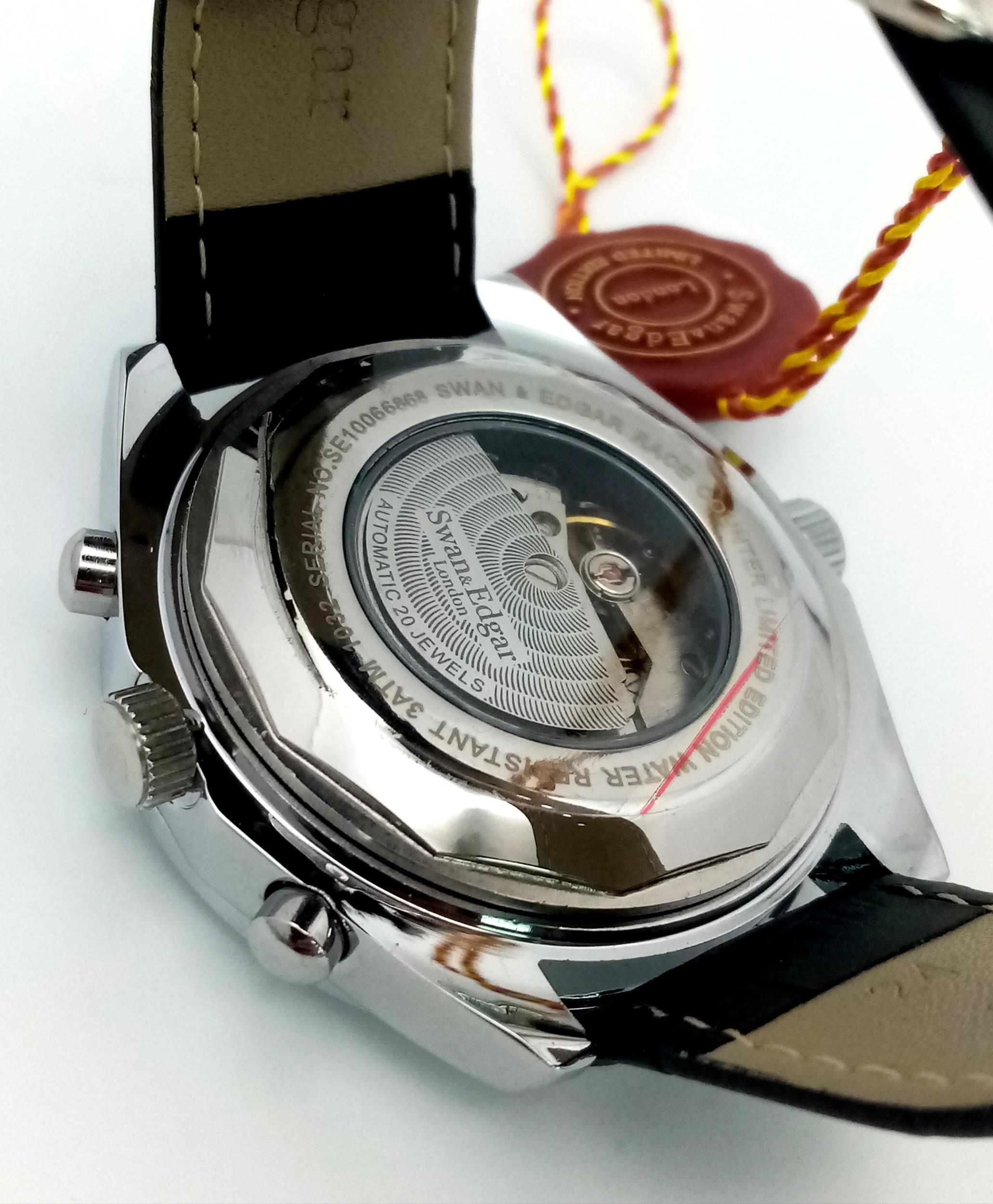 An unworn Men’s Luxury, Limited Edition, Swann & Edgar, London, Model Racecounter Watch. 55mm - Image 4 of 6