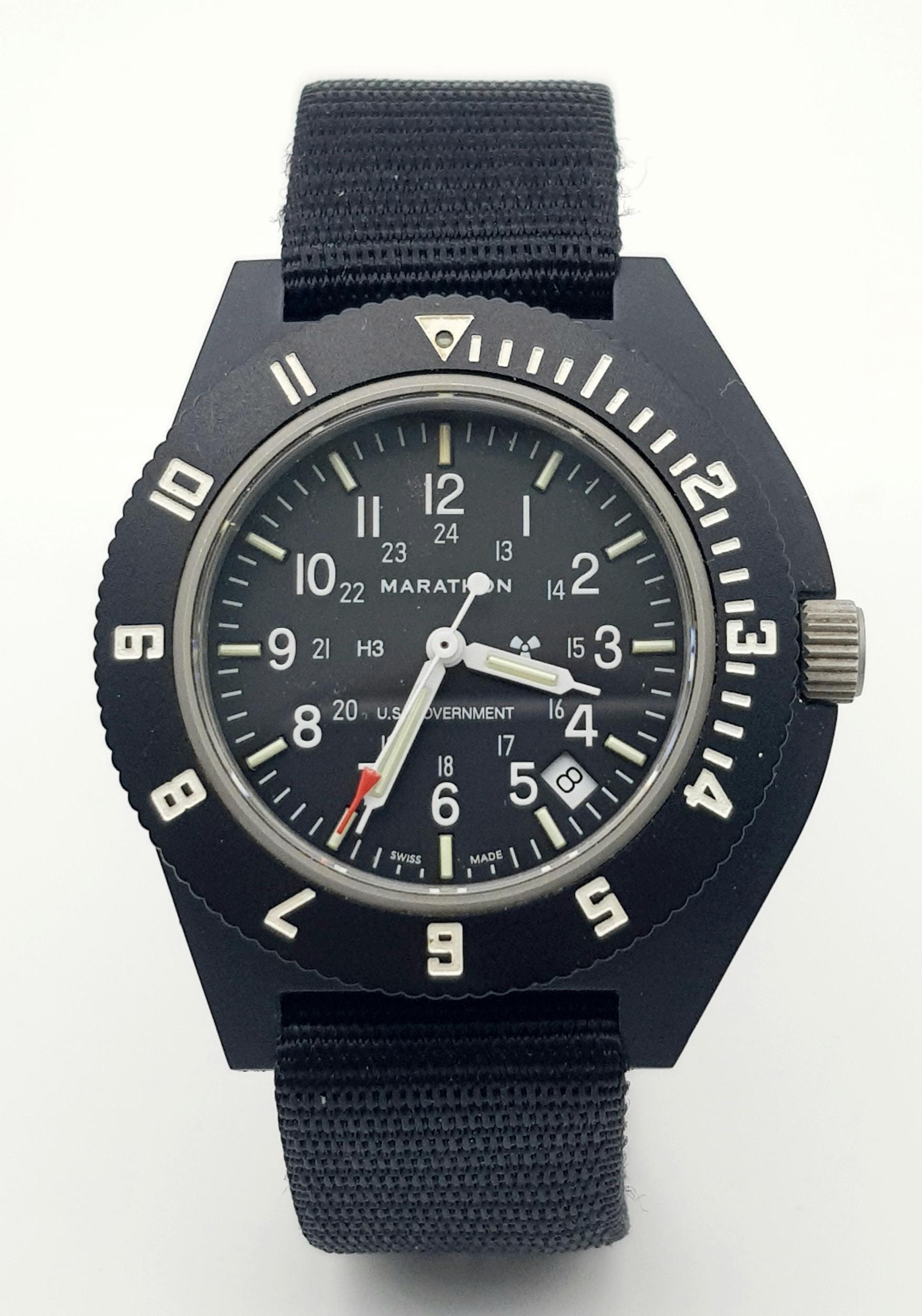 An Unworn, Full Military Specification, US Government Quartz Pilots/Navigator Date Watch by - Image 2 of 6