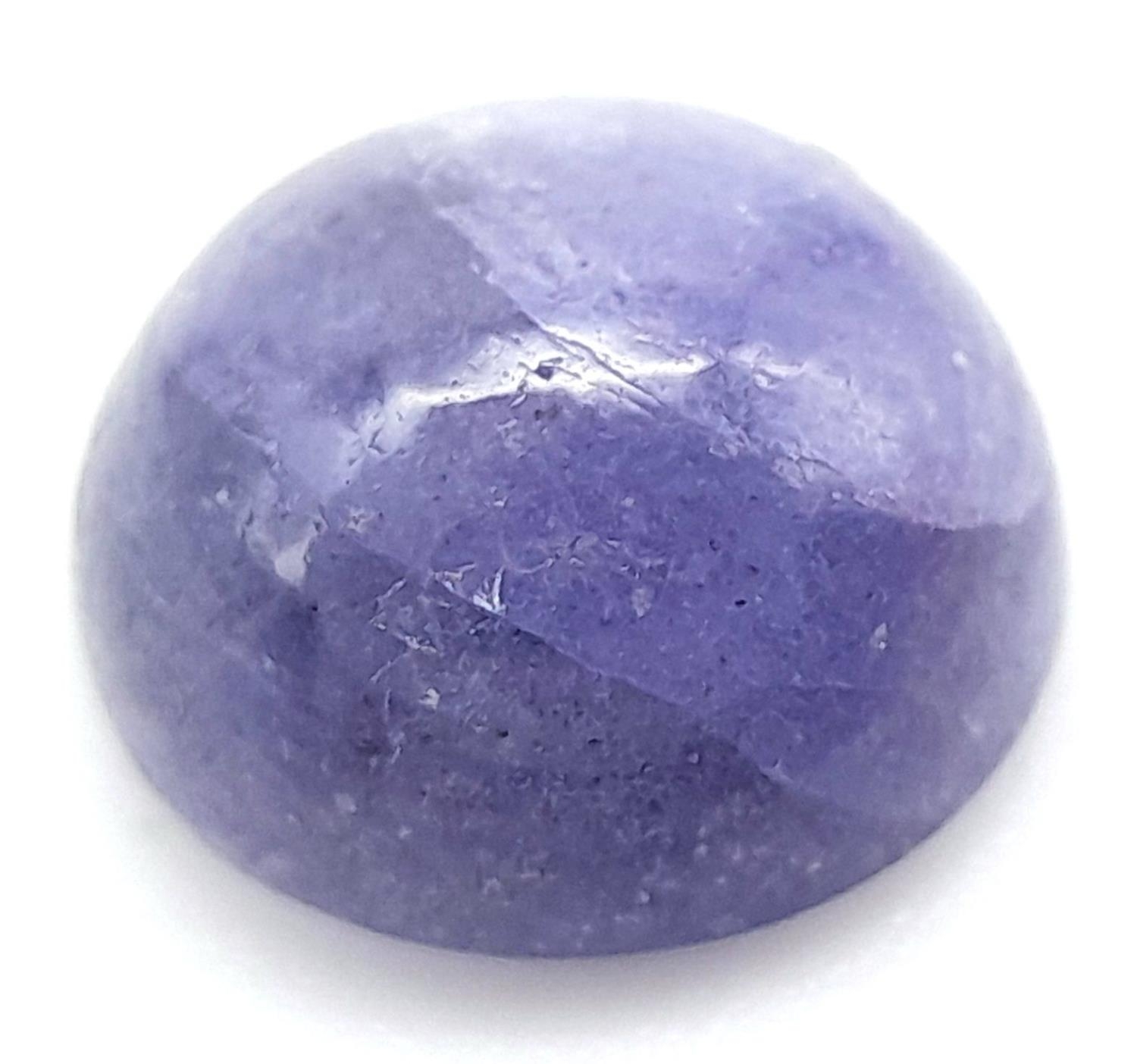 A 3.85ct Tanzanite Cabochon - GFCO Swiss Certified.