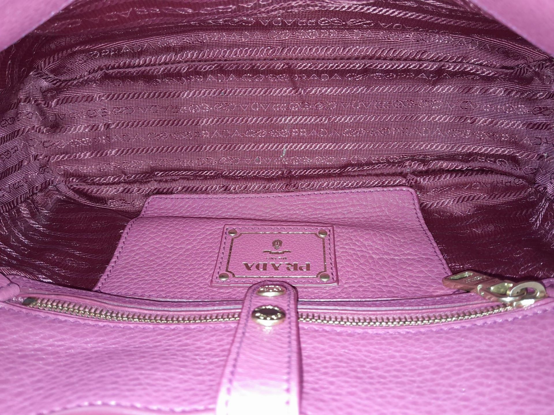 A Prada Vitello Daino satchel bag, soft pink leather, matching leather/fabric interior, gold tone - Bild 6 aus 11