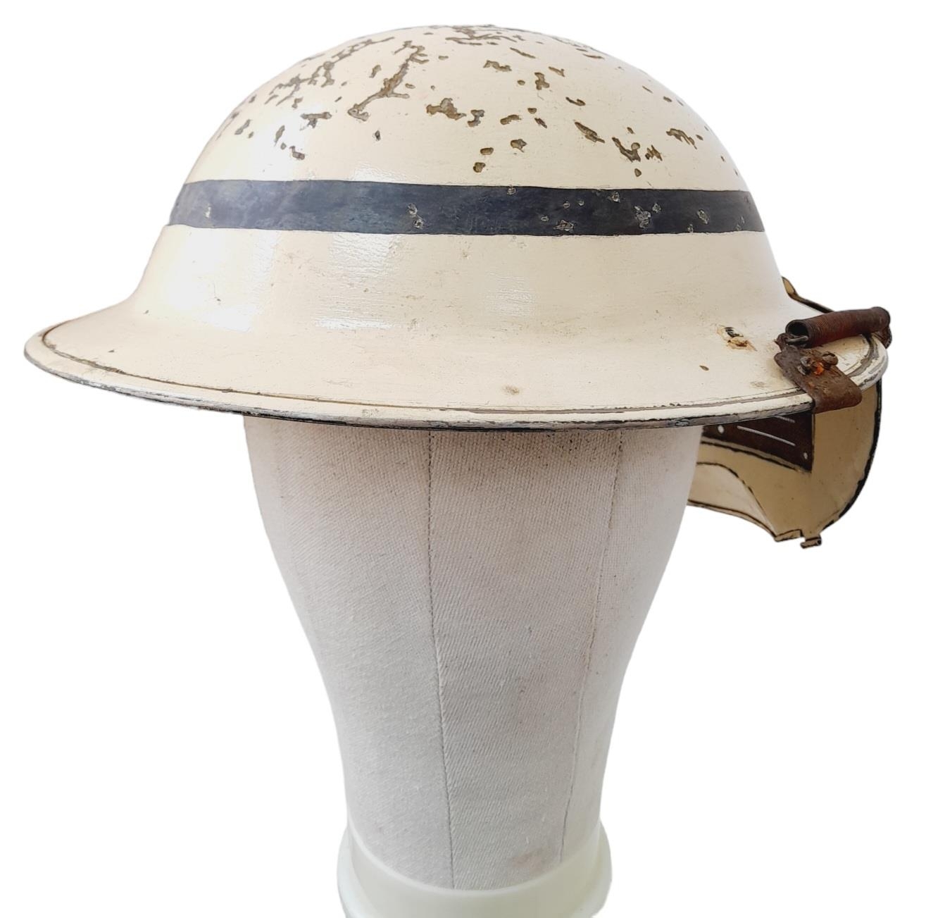 WW2 British Home Front Head Fire Guard’s Helmet and Visor. - Image 6 of 7