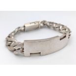 A Sterling Silver ID Bracelet, 12” length, 68.8g total weight. ref: 1493I