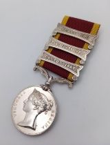 China Medal 1857 with three clasps: Canton 1857, Taku Forts 1860 and Pekin 1860; un-named as