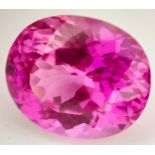 A Gorgeous 14ct Pink Rhodolite. Oval cut with no visible marks or inclusions. Beautiful light