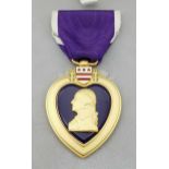 Vietnam War Era Purple Heart Medal. In original presentation box. It is missing the ribbon bars as