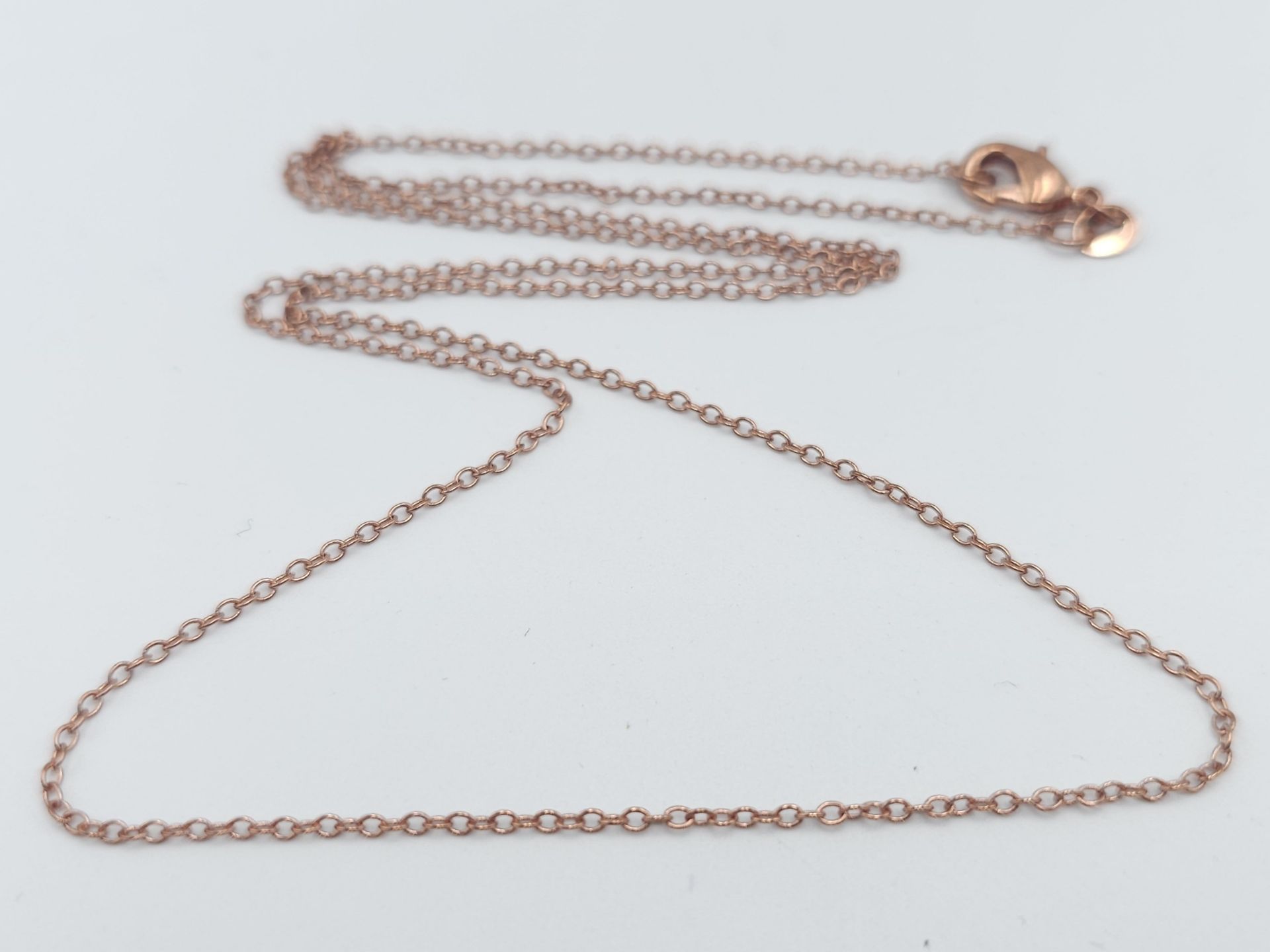 A Parcel of 4 x 60cm Length Unworn Rose Gold-Toned Sterling Silver Chain Necklaces. Comprising 3 x - Image 16 of 21