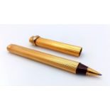 A CARTIER gold plated pen, length: 13. 7 cm, weight: 23.2 g. Ref: 17183