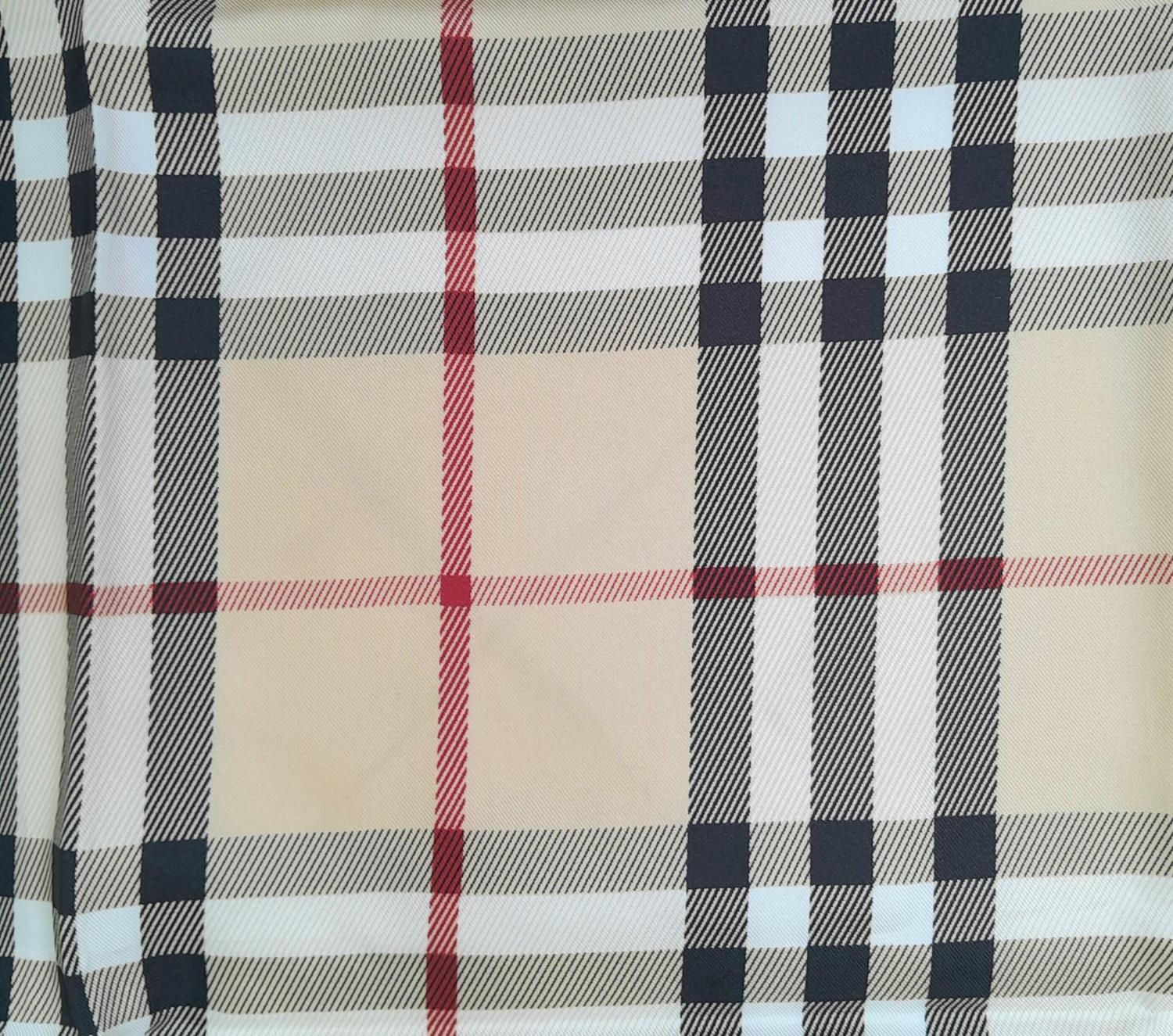 A Burberry Nova Check Scarf. 100% silk, made in Italy. Approximately 90cm x 90cm. Please see - Image 3 of 7