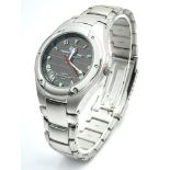 A Solar Powered Quartz Watch by HMO. Perpetual Time Model. 42mm Including Crown. Full Working Order.