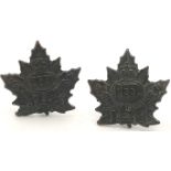 WW1 Canadian Expeditionary Force Collar Badges. 126th Battalion (Peel County)