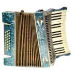 An Antique Paolo Antonio Piano Accordian in Original Case. 39cm x 39cm. Works but because of age