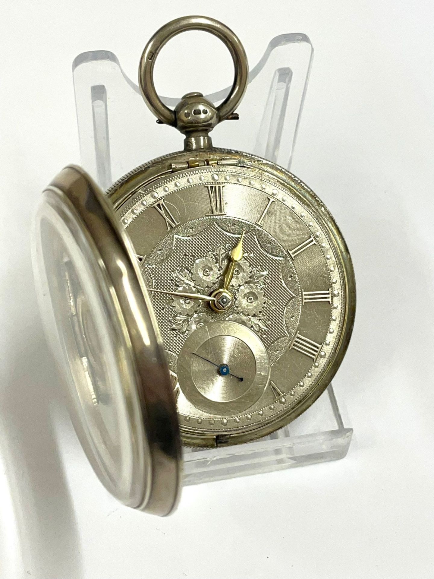 An Antique gents silver pocket watch, as found. - Image 2 of 3