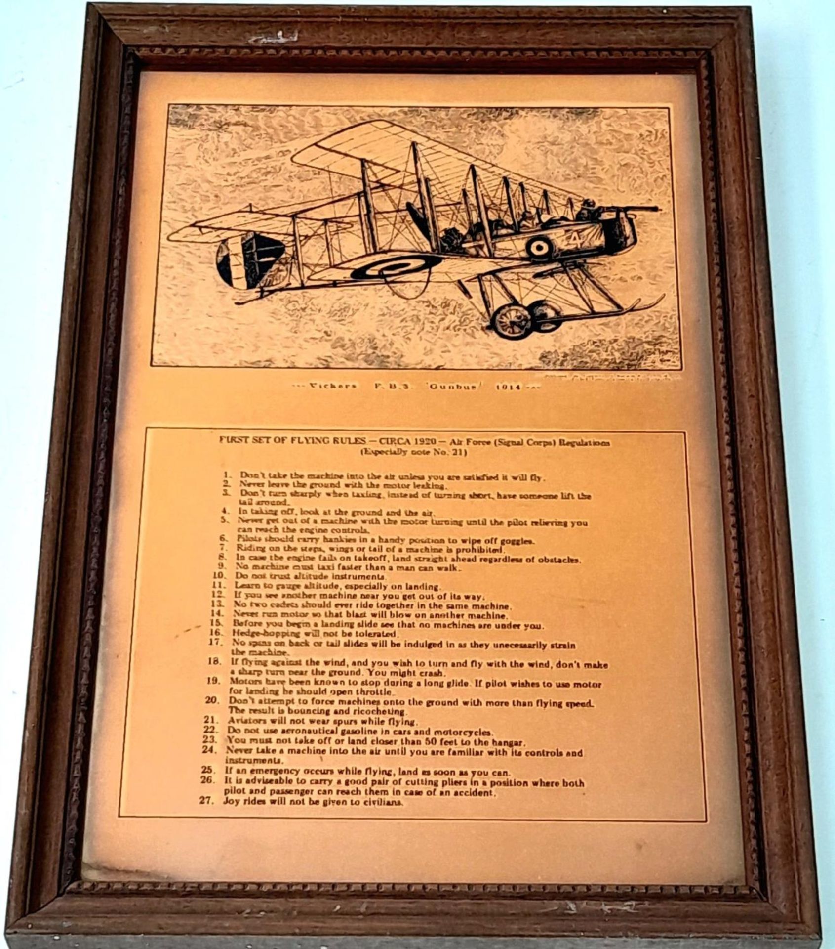 Two Copper Plated Etched Pictures Depicting Aircraft. In frame - 32 x 49cm. - Bild 3 aus 7