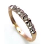 A 9K YELLOW GOLD DIAMOND BAND RING 1G SIZE L. ref: SPAS 9026