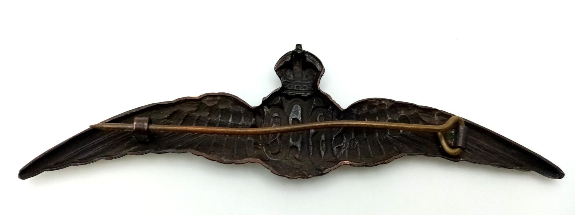 WW1 British Royal Flying Corps Officers Bronze Pilots Wings. - Image 2 of 3