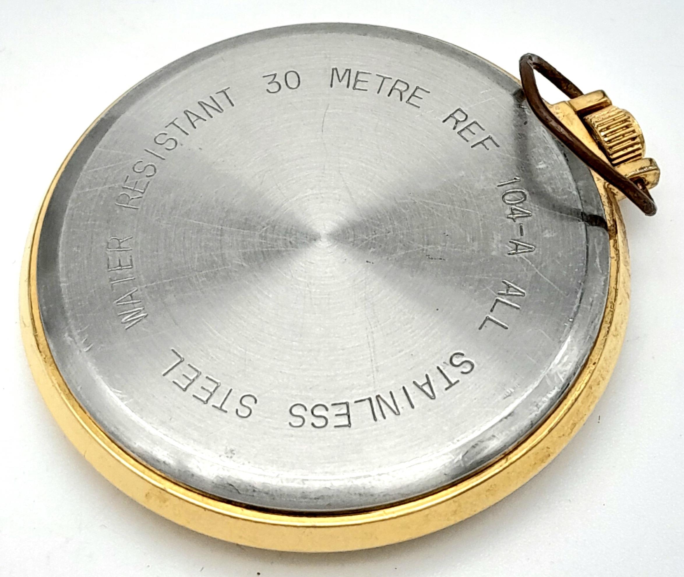 A Parcel of Three Men’s Watches Comprising; 1) a Gold Tone Quartz Date Pocket Watch by RM - Image 3 of 7