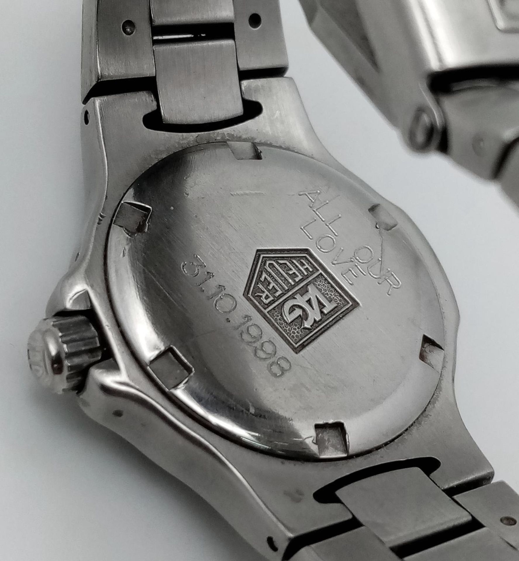 A Tag Heuer Professional Ladies Quartz Watch. Stainless steel bracelet and case - 28mm. Grey dial - Bild 8 aus 8