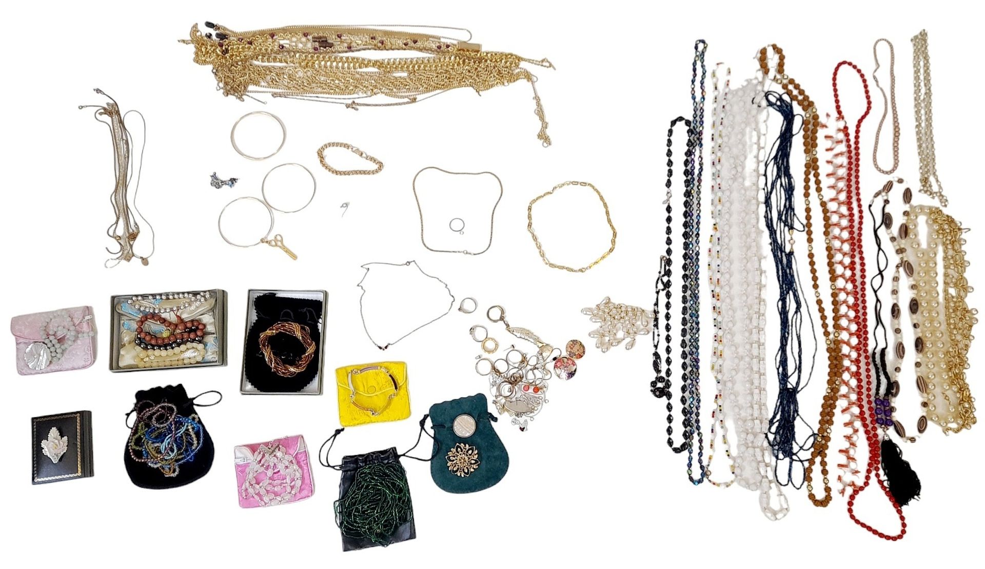 A treasure chest of upmarket costume jewellery, including: Pendants, bracelets, earrings and