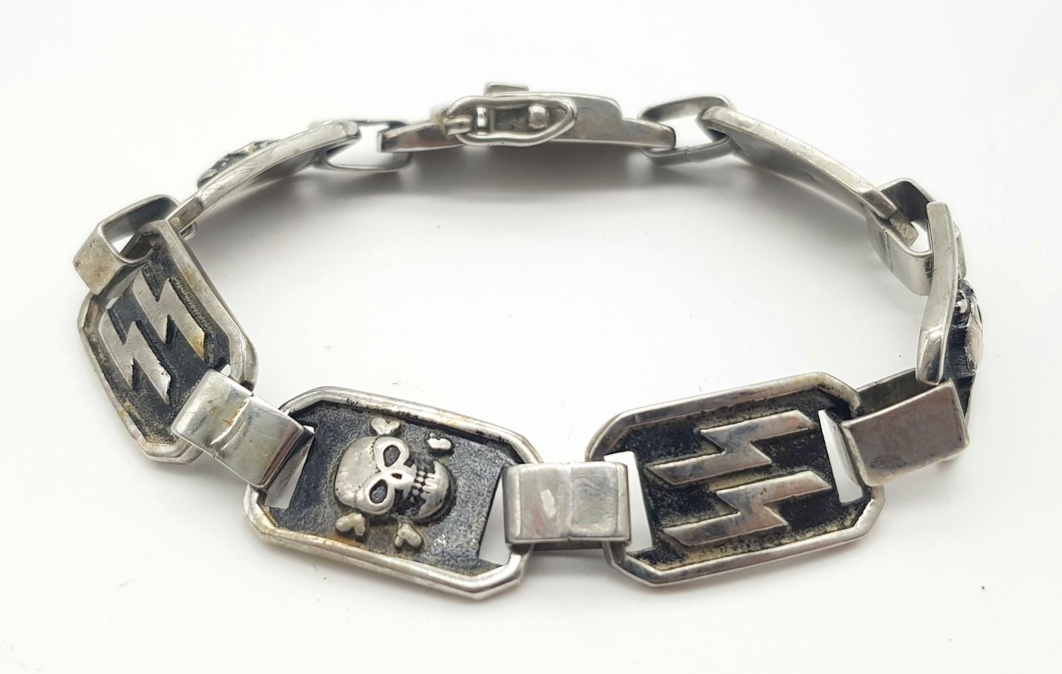 .800 Silver Bracelet Based on the Waffen SS Honour Dagger Chain.