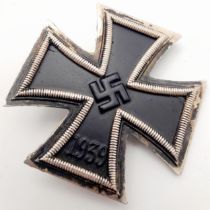 WW2 Cased German Iron Cross 1st Class. The award is of 3 part construction with an iron core.