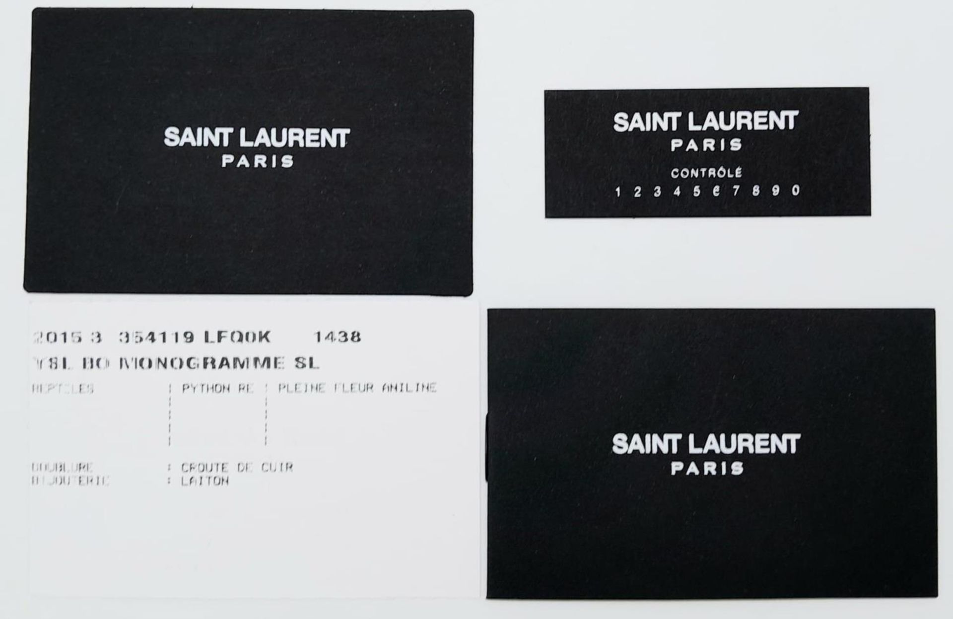 A Pink Saint Laurent Classic Monogram Python Medium Kate Tassel Bag. Gold Hardware. 9.5 inch W x 6 - Bild 8 aus 9