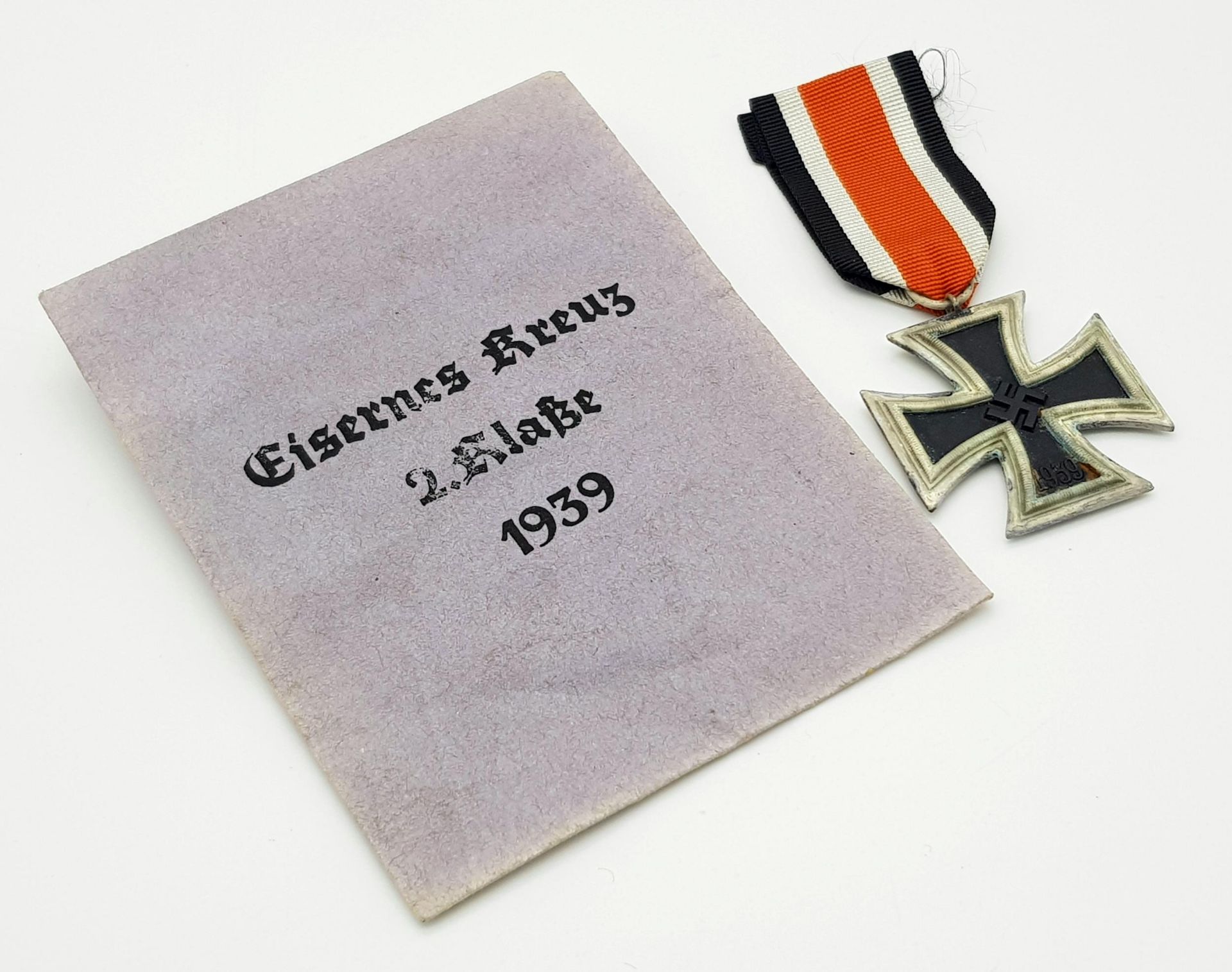 WW2 German Iron Cross 2nd Class. Ring Marked L/11 with envelope of issue. - Bild 7 aus 7