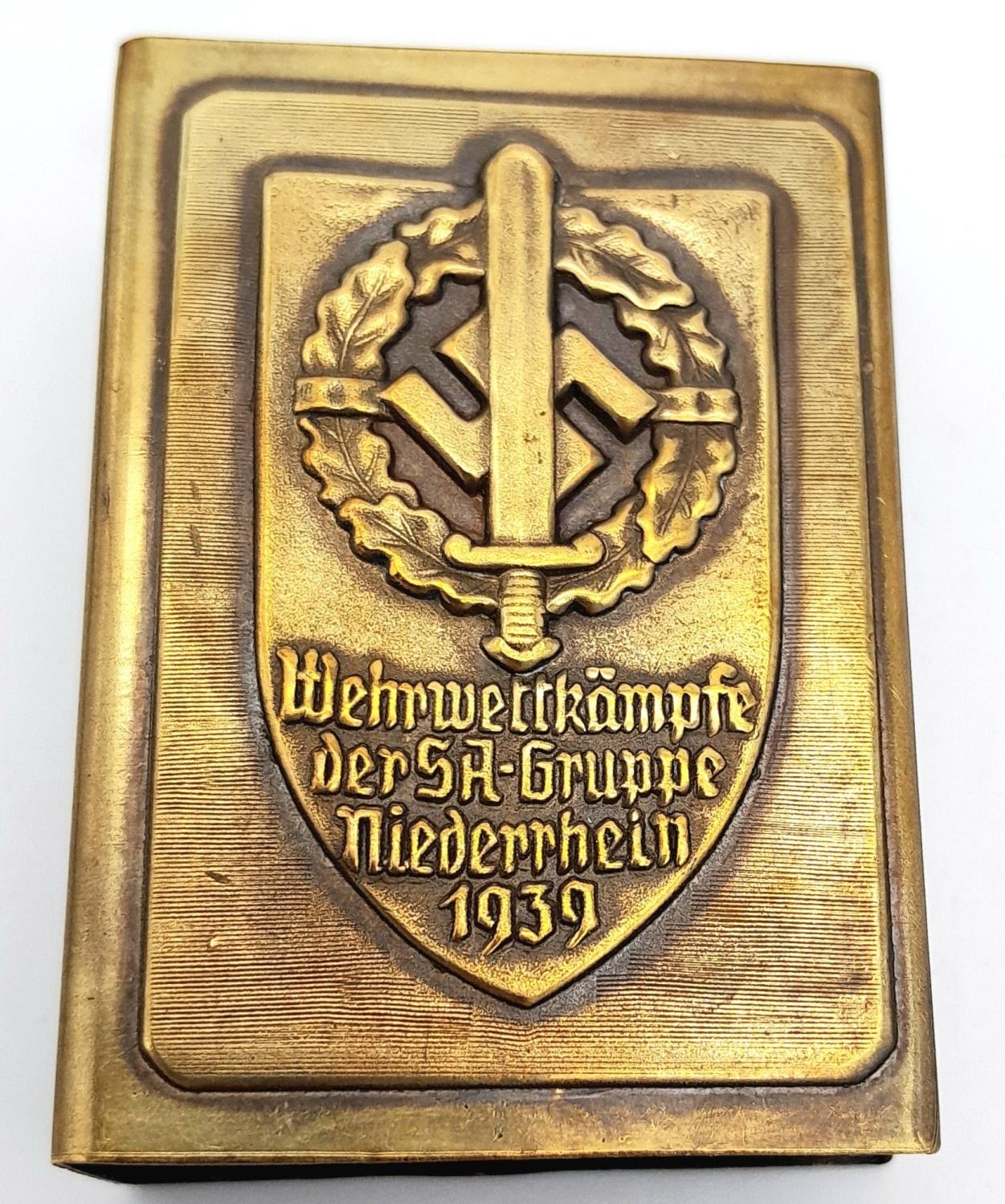 3rd Reich SA Sports Brass Match Box Holder. - Image 2 of 5