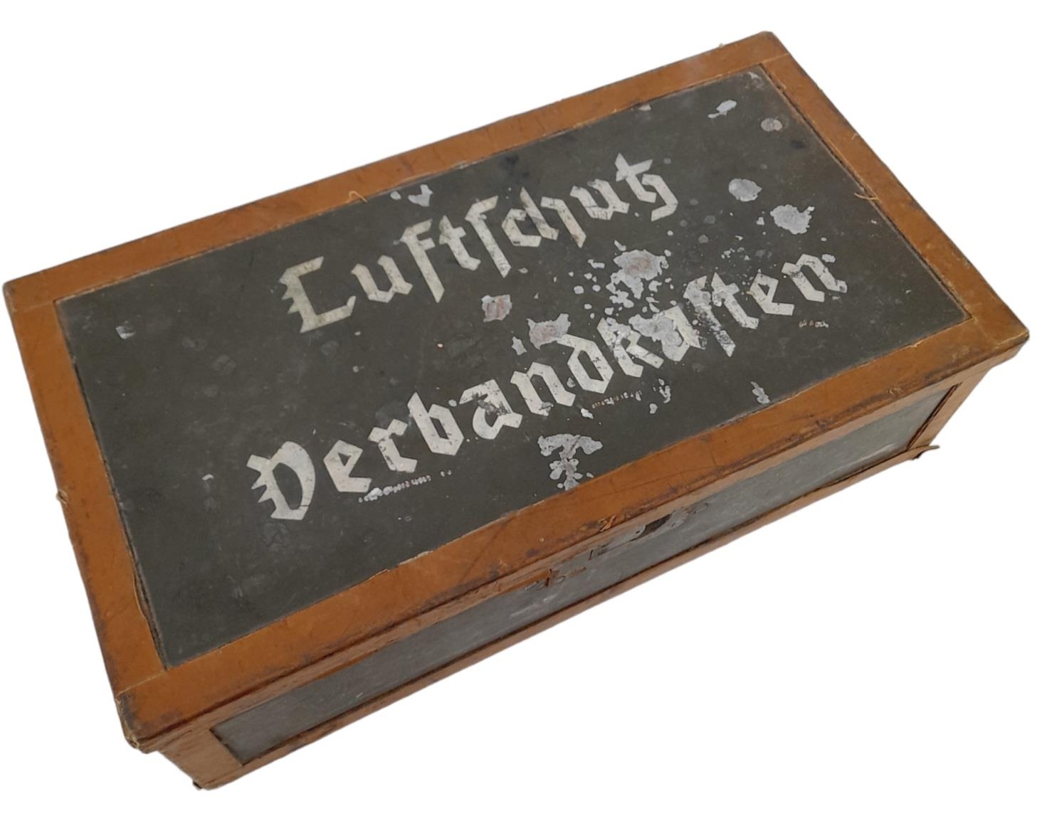 1937 Dated Luftshutz (Air Raid Police) First Aid Box with contents. - Image 2 of 4