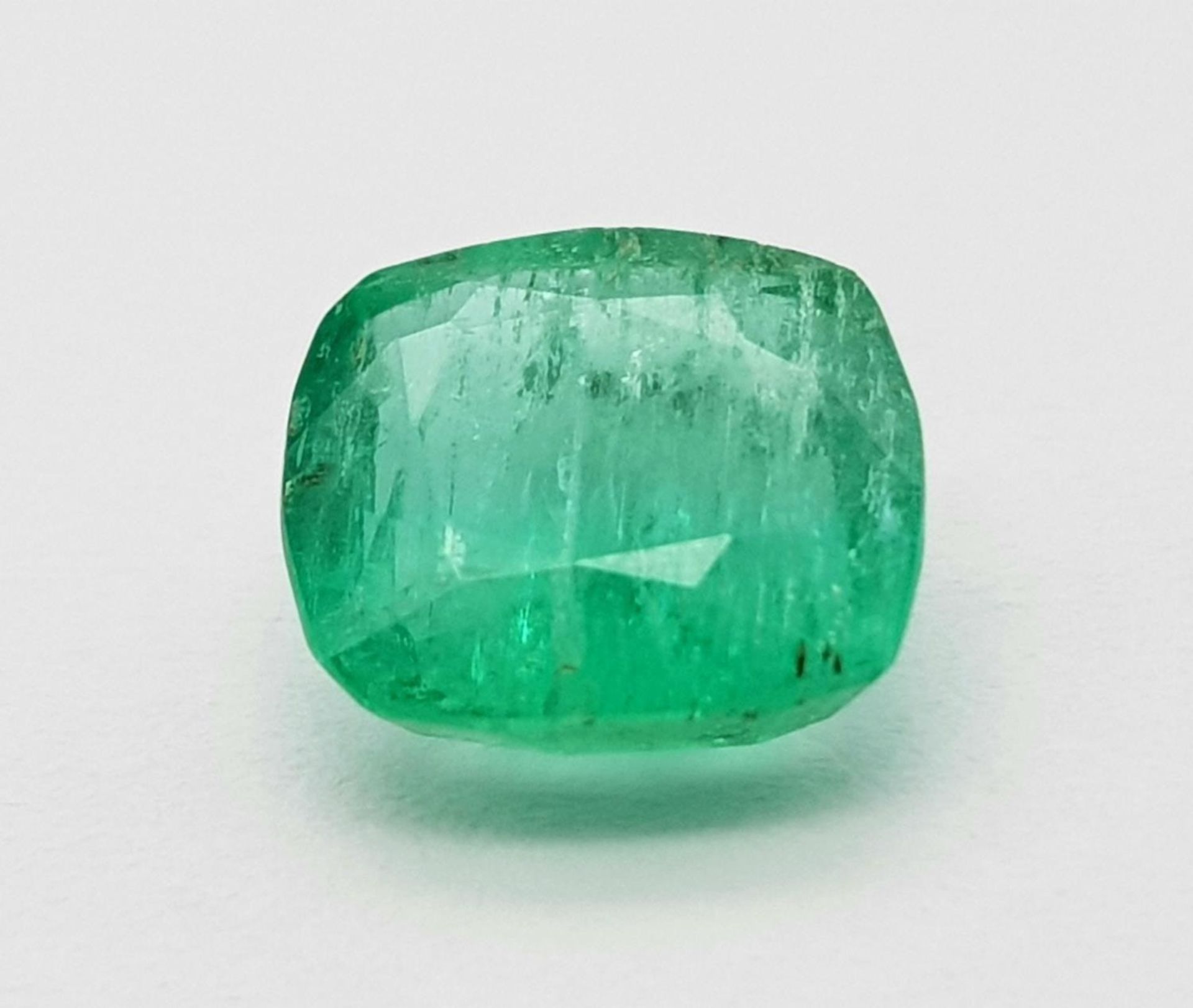 A 1.56ct Afghanistan Panjsher Mines Rare Emerald - GFCO Swiss Certified.