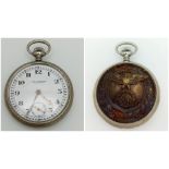 WW2 German Patriotic Pocket Watch. The Bucke Centre of an SA Buckle has been soldiered to the back