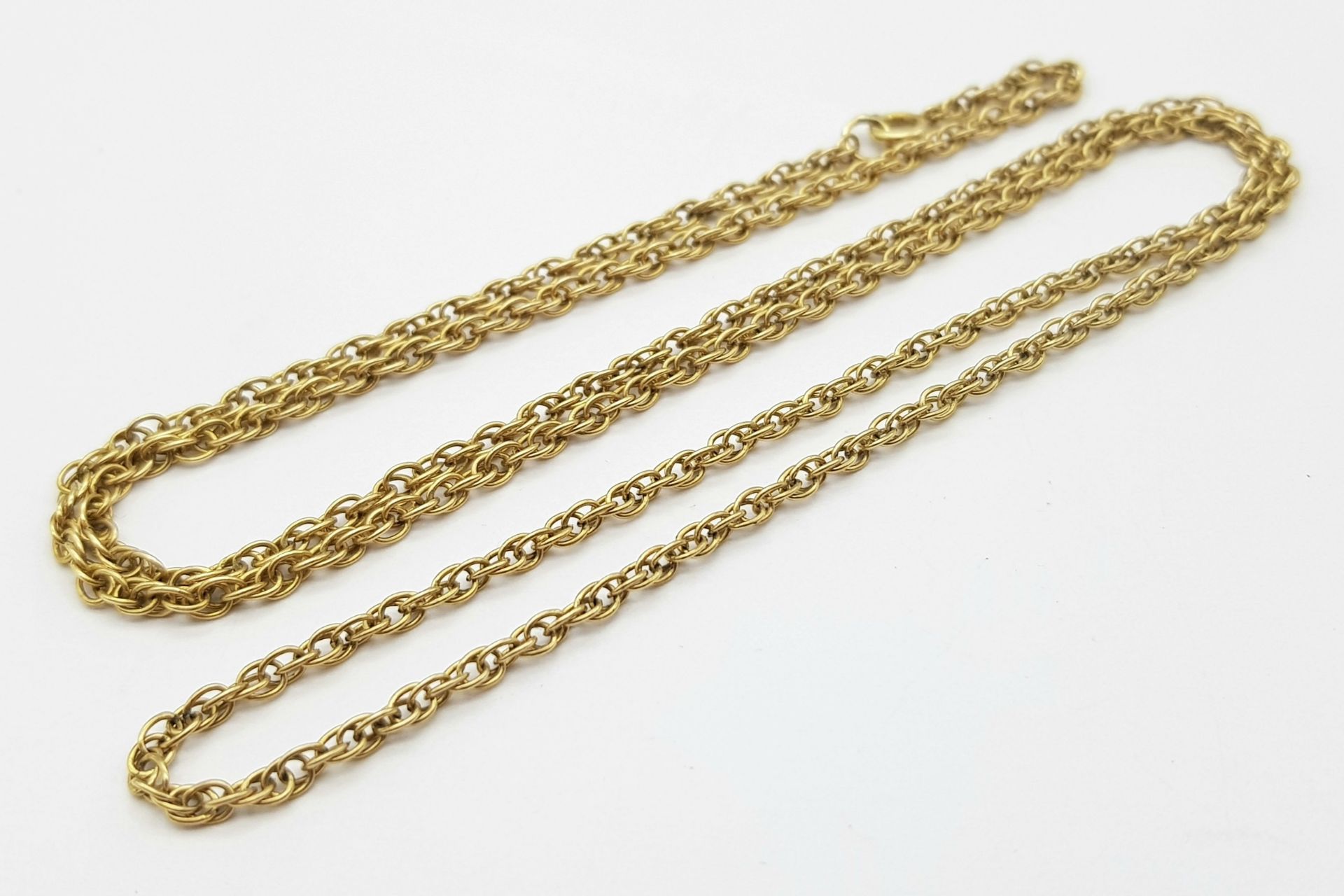 A Lovely Vintage 9K Gold Prince of Wales Link Chain. 60cm. 7g. - Bild 2 aus 5