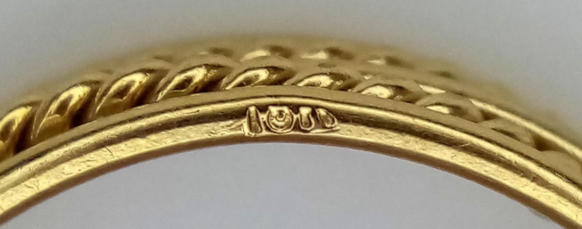 A 16ct Yellow Gold (tested as) Stacking Ring, size I, 2.7g total weight. ref: 1515I - Image 5 of 5