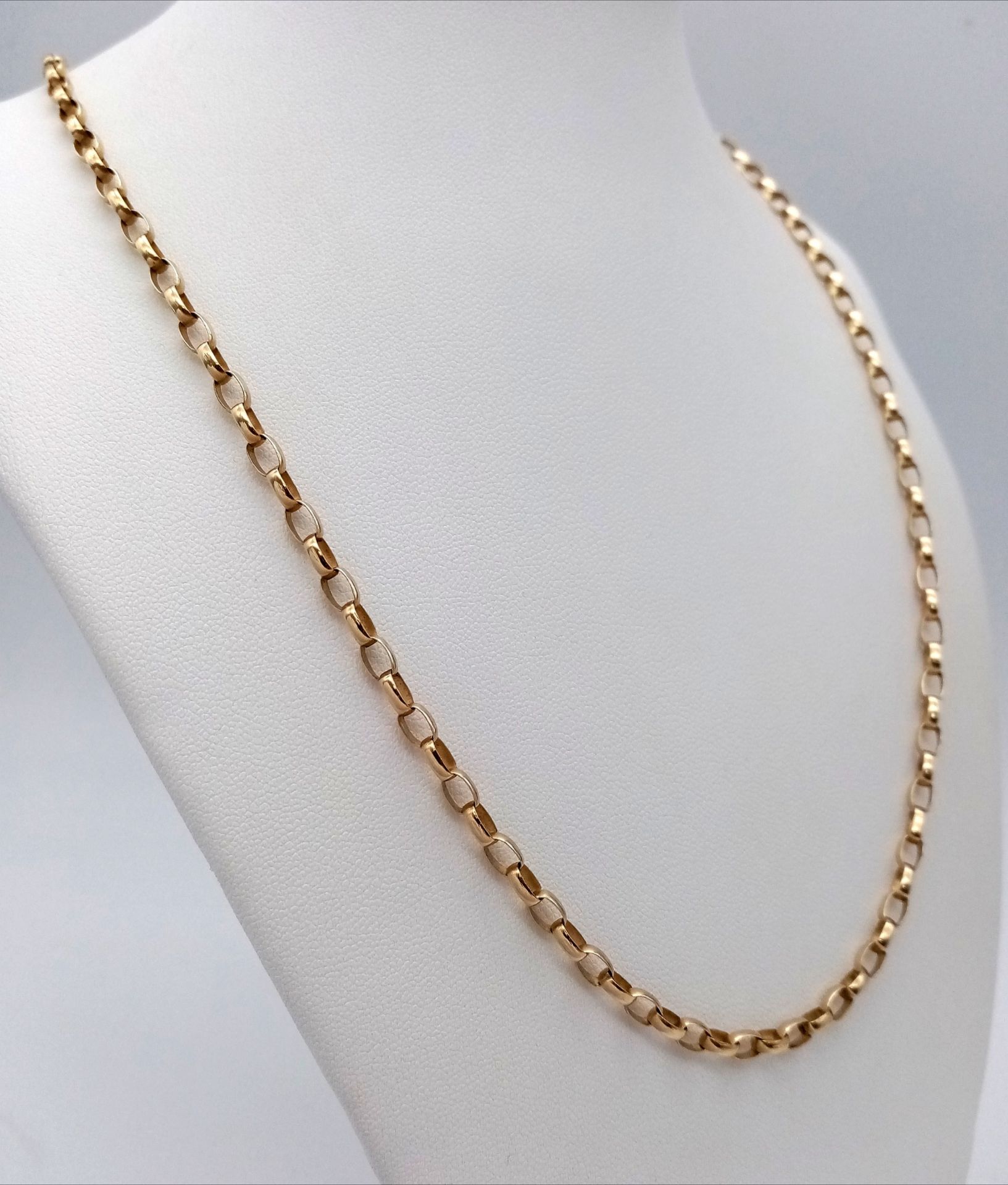 A 9K Yellow Gold Belcher Chain. 60cm. 9.65g. - Image 2 of 5