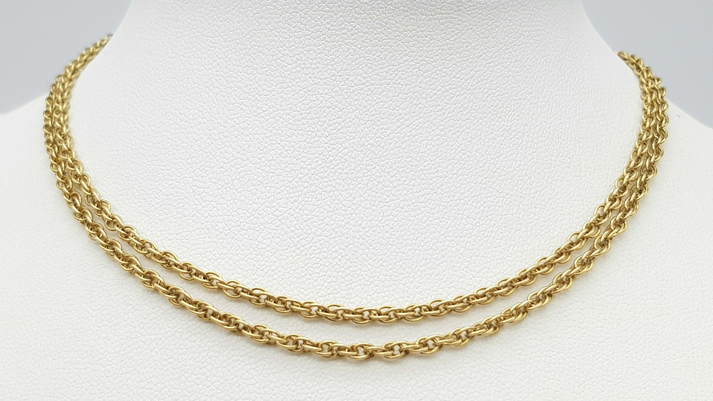 A Lovely Vintage 9K Gold Prince of Wales Link Chain. 60cm. 7g. - Image 3 of 5