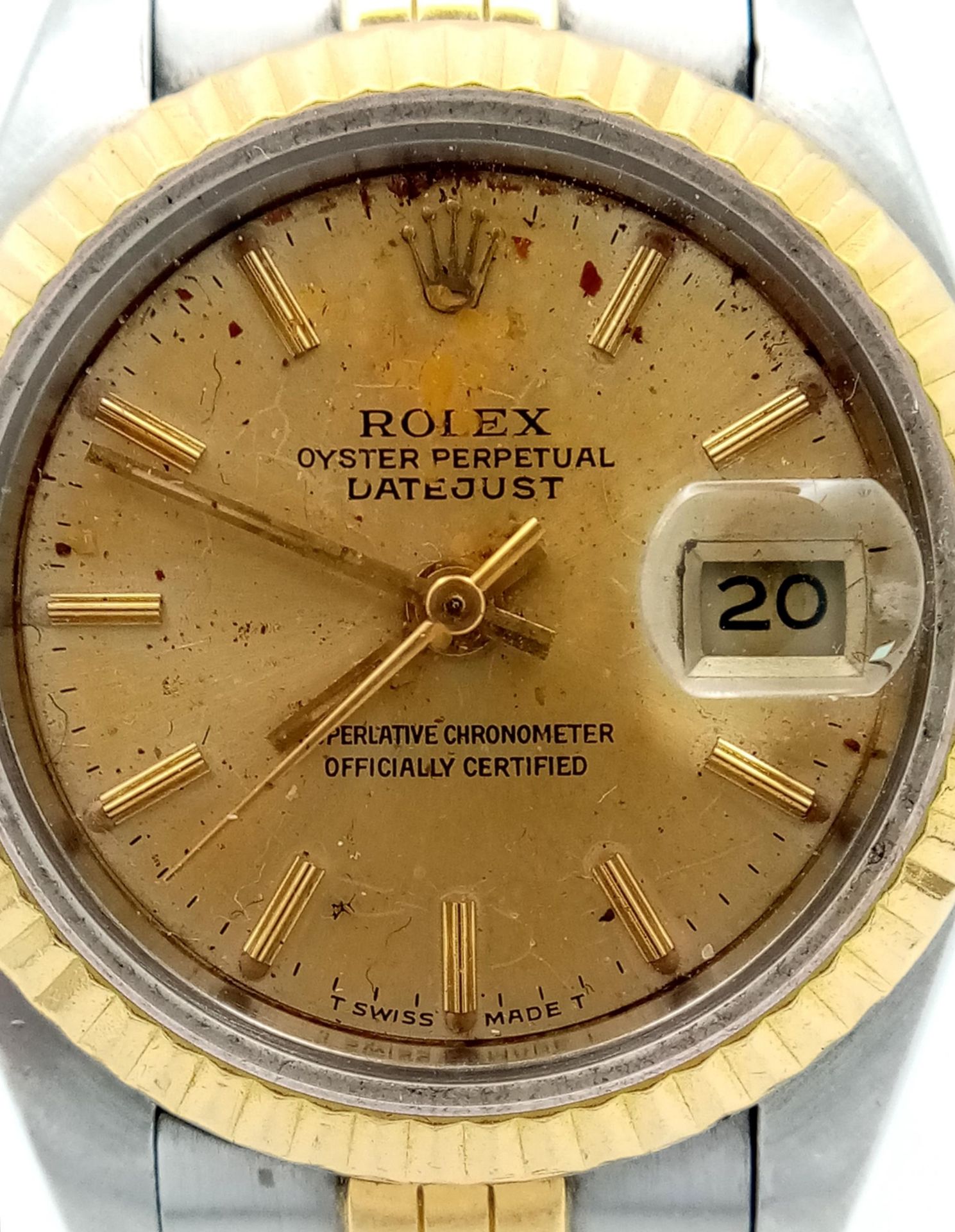 A Bi-Metal Rolex Oyster Perpetual Datejust Ladies Watch. 18K gold bracelet and case - 26mm. NOTE: - Bild 5 aus 9