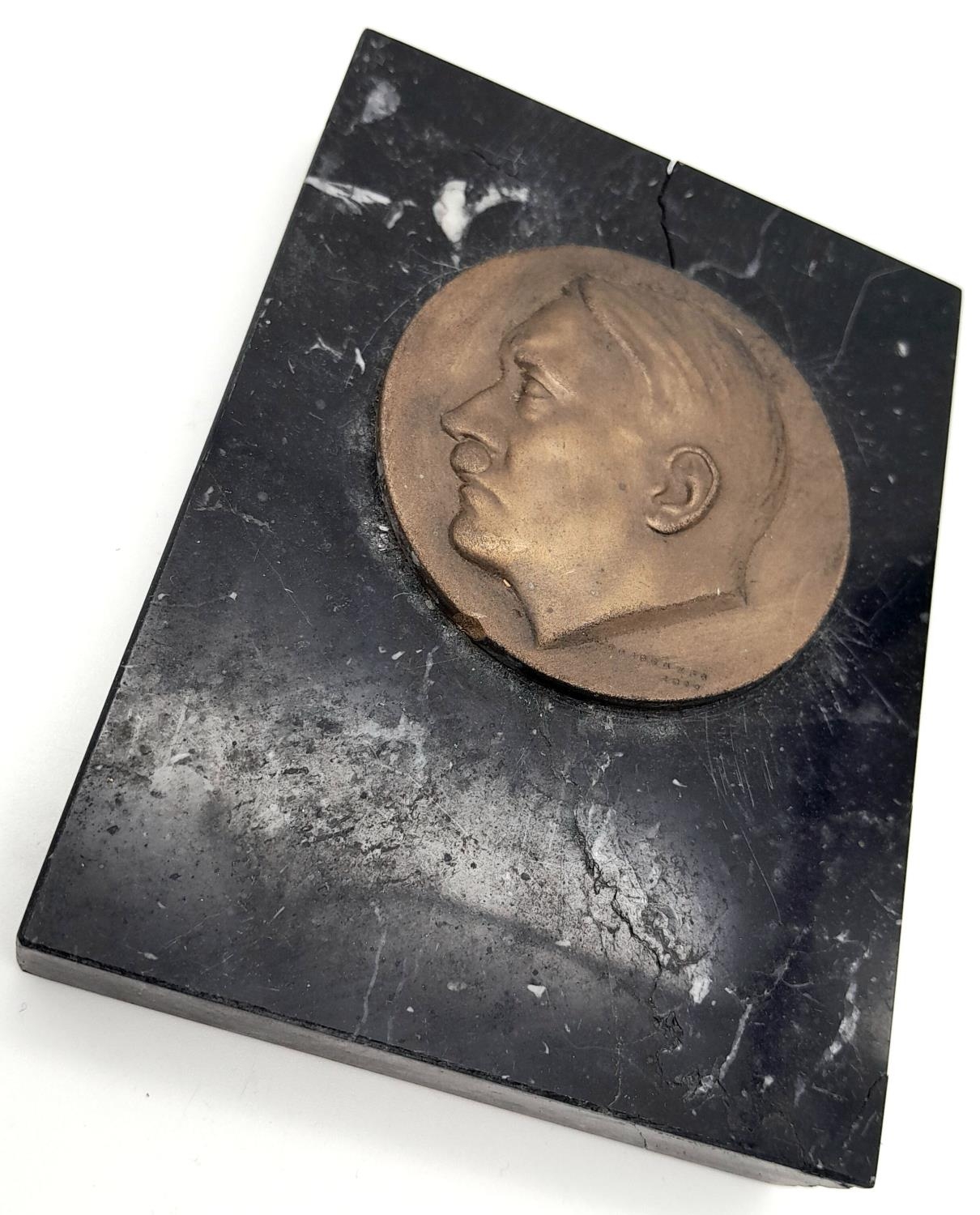 3rd Reich Hitler Plaque Paper Weight. - Image 2 of 7
