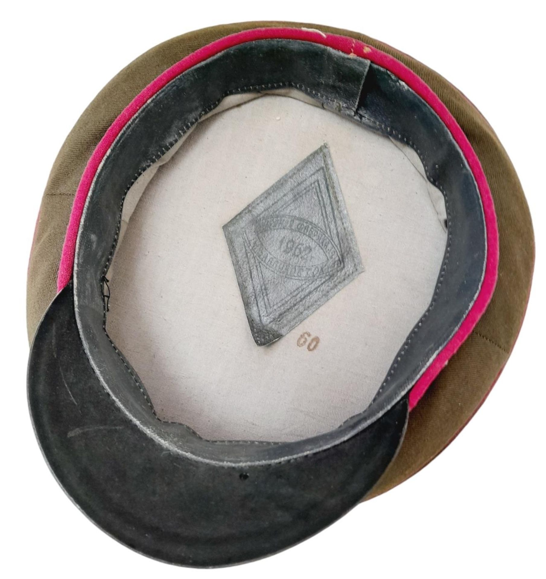 Cold War Period 1962 Dated Officers Visor Cap from a Motorised Infantry Unit. - Image 5 of 6
